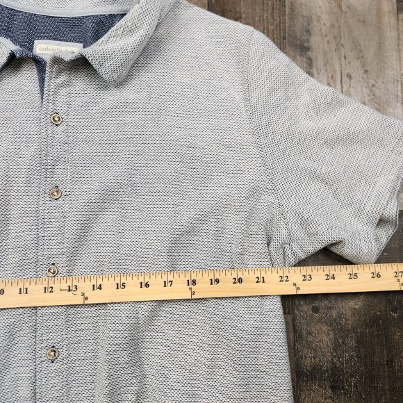 Mens Carbon 2 Cobalt size XL Textured Waffle Knit Cotton Polyester Polo Shirt - Picture 5 of 9